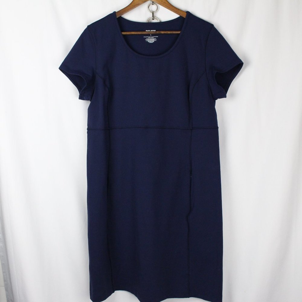 Duluth Trading Co. Navy Blue Tunic Shirt Dress